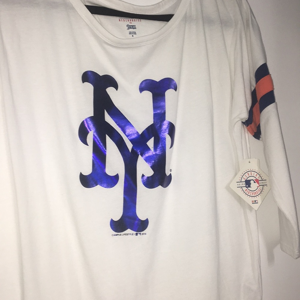 NY METS 3/4 sleeve tee - brand new with tags